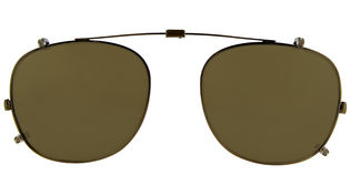 Garrett Leight Kinney clip - T49 Brushed Gold Brown Lens